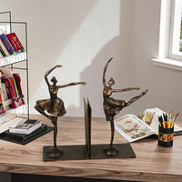 Serre-livres en métal durable, figurines élégantes de danseuses de ballet ou de ballerines en fonte, pour la décoration intérieure et les objets de collection d'art