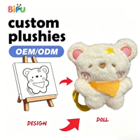 Ours en peluche super doux personnalisé, fabricant OEM, logo brodé, coton PP, 11-30 cm, animal en peluche, tissu polaire long