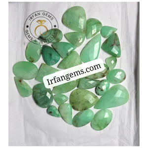 Natural Chrysoprase Faceted High Quality Loose Gemstone Chrysoprase Smooth Mix Shape Cabochon Wholesale Lot Jewelry Making Stone - Product Image 1