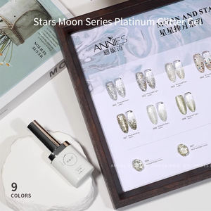 Venta al por mayor 9 colores Flash Platinum Diamonds Stars Moons Gel esmalte de <span class=keywords><strong>uñas</strong></span> Set Fine Glitter Glittery Gel Nail Set - Product Image 3