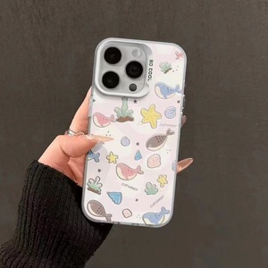 Funda <span class=keywords><strong>para</strong></span> Teléfono TC con Diseño de Mundo Submarino, Ballena, Estrella de Mar y Concha, Compatible con iPhone 16 17 Pro Max, Color Plateado, Resistente a Golpes - Product Image 2