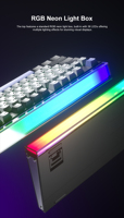 AULA H108 Nuevo Teclado Mecánico de Plástico Tri-Modo 2.4G BT con Cable, 108 Teclas, Interruptor Silencioso, Iluminación RGB, Ergonómico, Tipo-C para Oficina