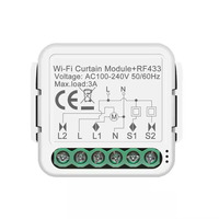 Tuya Wifi RF433 Modul Tirai Roller Shutter Pintar 1CH Bekerja dengan Alexa Google Home Mendukung Pengaturan Transmisi Cahaya