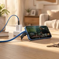 Nouveaux produits tendances 2026 : Câble de charge rapide USB Micro Type-C 2-en-1 tressé en nylon, le plus vendu