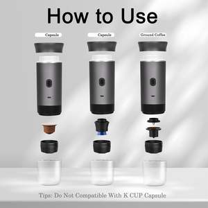 Machine à café expresso portable entièrement automatique pour l'extérieur, pour le camping, pour capsules et poudre de café expresso chaud ou froid - Product Image 5