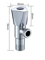 Robinet d'angle en acier inoxydable chromé 1/2 pouce, robuste et durable, prix abordable pour cuisine et salle de bain – Approvisionnement direct usine
