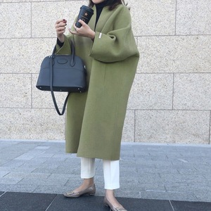 Manteau de tempérament Long de Style littéraire, veste droite de couleur unie à la mode, automne et hiver, vente en gros, <span class=keywords><strong>2022</strong></span> - Product Image 5