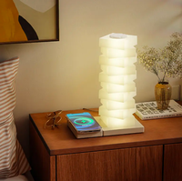 Lampe de table à chargement sans fil colorée, bricolage, lumière nocturne éblouissante pour enfants, lampe de chevet portable à LED