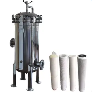 Sanitary single 10/20 Inch Industrial Filtration 316L sanitary cartridge filter housing