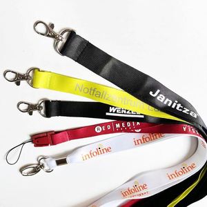 Wholesale Fashion Designer Wrist Bulk Custom LOGO Color Fabric Woven Embroidered <b>Lanyards</b> Keychain <b>Lanyard</b> with Clasp Lobster - Product Image 3