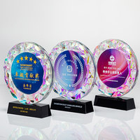 Trofeo de Cristal K9 en Blanco de Alta Gama, Creativo, con Impresión UV Personalizada, Premio al Campeón, Trofeo de Cristal