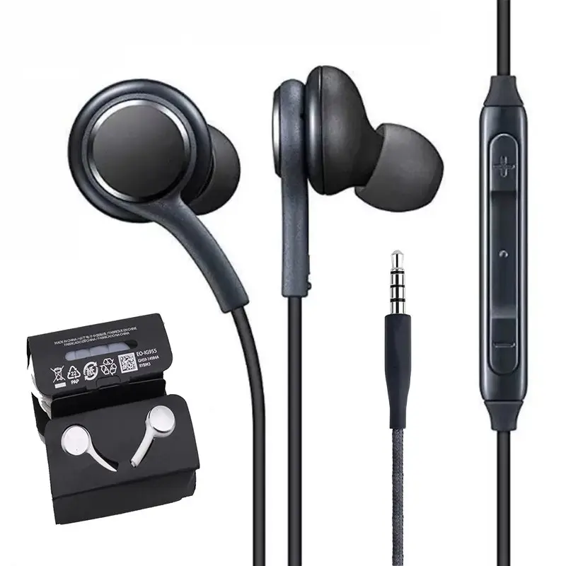 गर्म बेच वायर्ड हेडसेट में कान Earbuds IG955 3.5MM headphones Handsfree ईरफ़ोन के लिए सैमसंग AKG S10 S9 S8 इयरफ़ोन