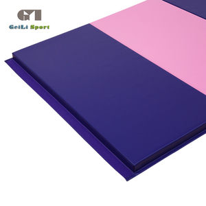 Nhà Máy Bán Đệm Xốp Tập Luyện PVC Không Độc Hại Gấp Ba Lần Màu Tím Hồng Thảm Tập Thể Dục Thể Thao Mềm Gấp Gọn - Product Image 3