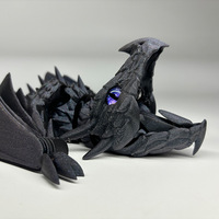Ailes de dragon imprimées en 3D, jouets anti-stress, modèle de dragon ailé articulé en cristal, décoration fantastique science-fiction pour la maison/le bureau