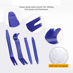 Kit de 5 attaches et clips automobiles en plastique neufs, sans rayures, pour démontage de garnitures de porte, tableau de bord et système audio – Outil de démontage de carrosserie - Product Image 3