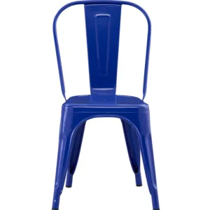 كرسي مطعم معدني قابل للتكديس للاستخدام ككراسي صناعية حديثة عتيقة مصنوعة من الحديد سهلة التجميع