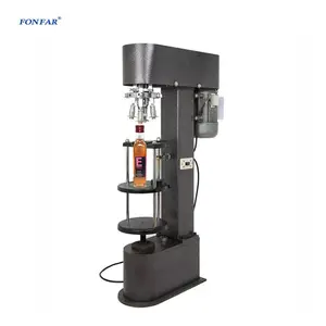 Semi-automatic whiskey and brandy bottle aluminum cap electric capping machine