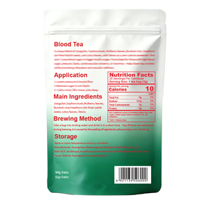 Natural Private Label Blood <b>Tea</b> Herbal Blend Blood Circulation <b>Tea</b> Blood Cleansing Herbal <b>Tea</b> Bags For Blood Health Support 60g - Product Image 2