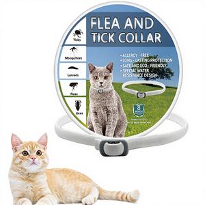 <span class=keywords><strong>Collar</strong></span> <span class=keywords><strong>Antipulgas</strong></span> y Garrapatas para Gatos, Ajustable, Impermeable, de Silicona, Ecológico, Protección Duradera y Segura para Gatos y Gatitos - Product Image 1
