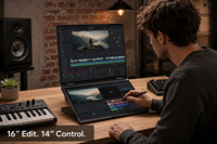 Nouvel ordinateur portable professionnel Intel I7 à double écran, 16+14 pouces, double écran tactile, ultra fin, métal, Windows 11, 90 Hz, bureau