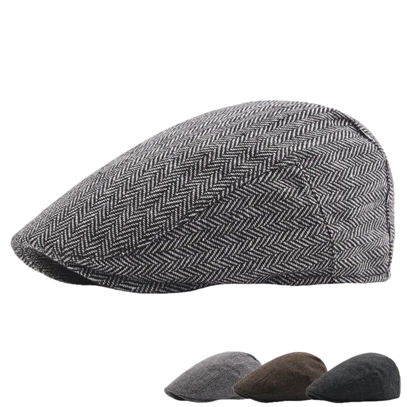 Berretto misto lana da uomo in stile britannico berretto Vintage Casual a tesa corta con visiera vendita calda cappello da esterno parasole edera