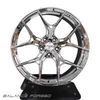 Jantes forgées HF5 Triple Chrome Brillant 18 19 20 21 pouces 5 branches en Y à déport profond Sportives Légères 5x120 5x114.3 pour F80 M4