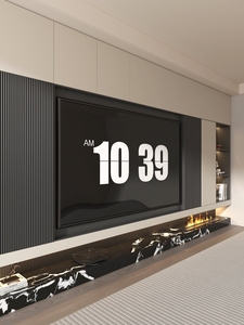 Mobile Moderno in Legno Diablo per Soggiorno con Funzioni Estensibili e Design a Pannelli per Arredamento Casa - Product Image 2