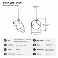 Luminaire suspendu en verre géométrique moderne pour escalier, loft, villa, lustre design scandinave pour intérieurs de luxe