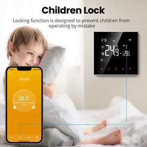 Módulo Tuya Wifi Controle De Voz Armazenamento De Dados Aquecimento De Piso De água Termostato Programável