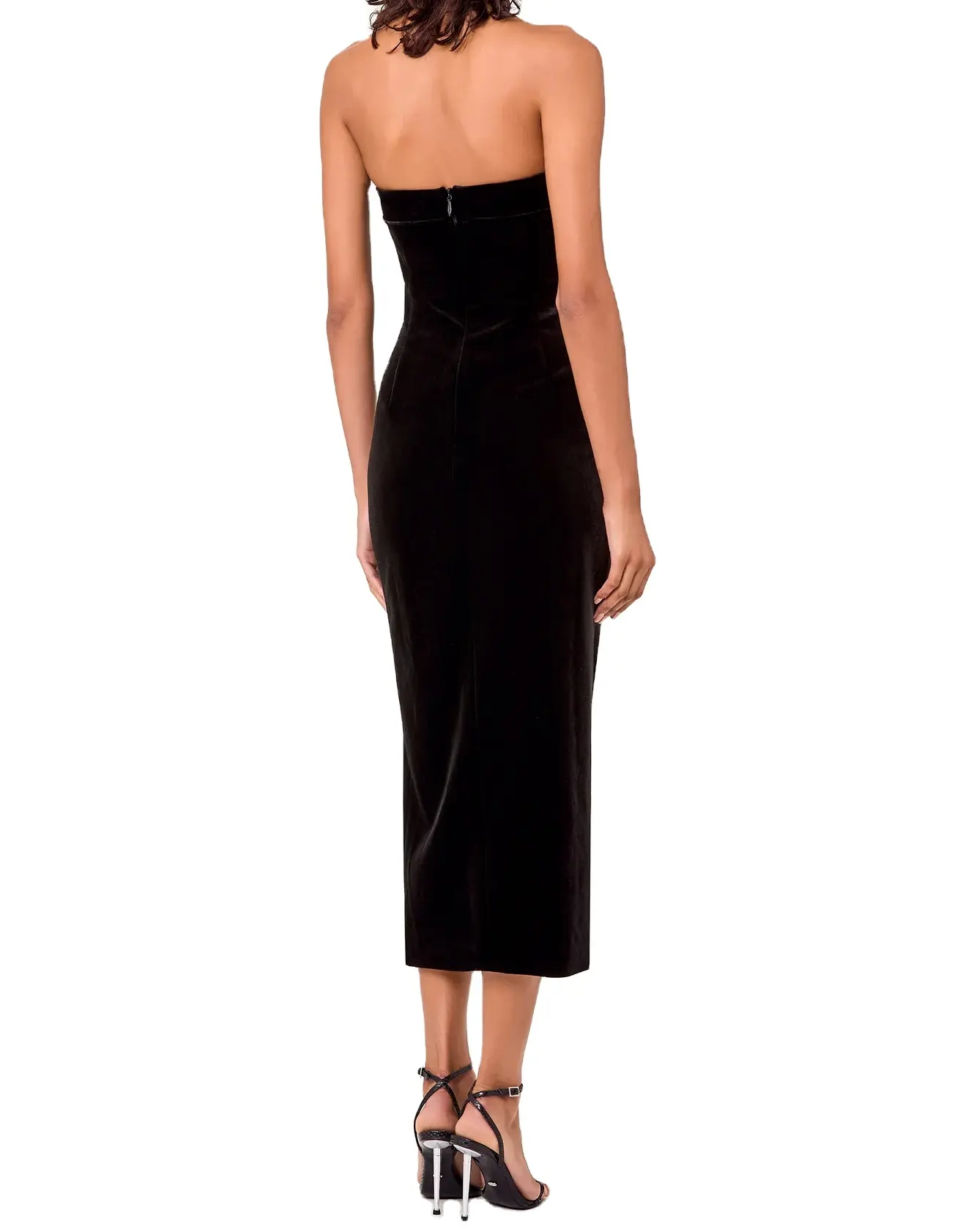 New Arrival Customized Sleeveless Velvet Party Club Side Split Women's Evening Dress