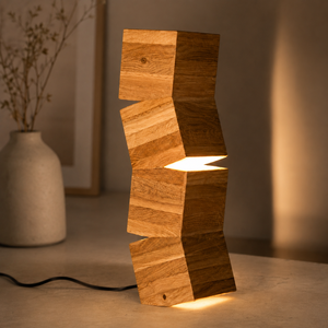 Lámpara de Mesa LED Minimalista de Madera Maciza, Luz Ambiental Artística de Madera para Interiores Contemporáneos y de Hostelería - Product Image 6