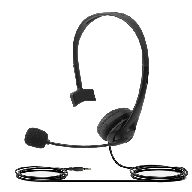 Unilateral USB Wired Headset with Microphone Office Call Center Earphones for Office or Call Center Use