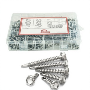 Tornillo autorroscante de acero inoxidable marca Zhengxing con cabeza hexagonal plana y extremo hexagonal exterior para equipos de distribución de energía - Product Image 1