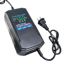 Chargeur de batterie au plomb intelligent WFY 2A avec affichage numérique, multi-protection, sortie 12V/24V/36V, certifié EMC, garantie de 12 mois