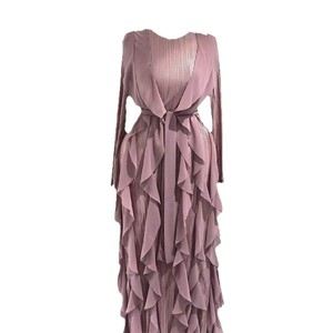 Robe Élégante pour Femme, Nouveau Design Tendance, Col Rond, Volants et Plissés, Été 2025, Vente en Gros Boutique - Product Image 5