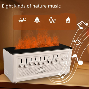 Retro Equalizer Flame Humidifier <strong>Audio</strong> Mixing Console Aroma <strong>Diffuser</strong> 3D Simulated Fire Cool Mist Maker with Sliders Knobs - Product Image 2