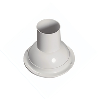 Diffuseur de jet rond moderne en aluminium pour climatisation CVC, type œil de bœuf, à paroi haute