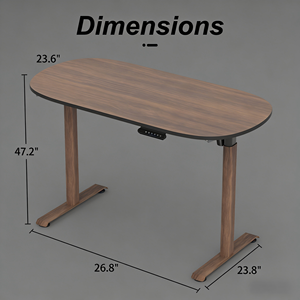 Escritorio Eléctrico Ergonómico Moderno Ovalado de 48x24 Pulgadas con Altura Ajustable, Escritorio de Oficina, Escritorio para Computadora para el Hogar y la Oficina - Product Image 4
