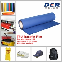 Derflex Impression Flex Vinyle Film HTV Rouleau Facile Coupe TPU Transfert De Chaleur Vinyle Imprimable pour Vêtements