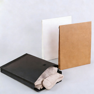 Bolsas de Papel Kraft Negras y Marrones para Ropa, Vestidos, Ropa Interior, Camisetas, con Cierre Adhesivo, para Boutique en Línea, Venta al Por Mayor - Product Image 2