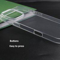 Coque transparente souple en TPU pour impression OEM, sublimation 2D, coques de téléphone vierges pour iPhone 16 Pro Max 16 Plus 15 14 13