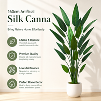 Grande plante artificielle de Canna Lily en pot, feuillage tropical, décoration nordique pour salon, verdure d'intérieur, vente en gros