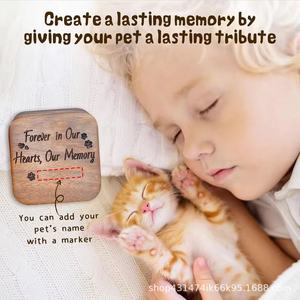 Wooden cat and dog fur and baby hair keepsake <b>box</b>, <b>photo</b> engraving, nail and tooth preservation <b>storage</b> <b>box</b> - Product Image 2