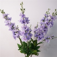 Fleurs artificielles pour décoration de mariage, Delphinium, Larkspur, branches longues, effet toucher réel