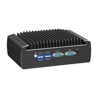Ordinateur industriel mini sans ventilateur gris foncé N5095 Quad Core avec 2 ports LAN Realtek 8111H et RS485
