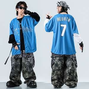 Vêtements de danse de rue pour enfants, vêtements de hip-hop pour garçons, vêtements de performance de batterie, ensembles de style hip-hop jazz - Product Image 3