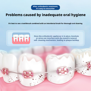 <span class=keywords><strong>Toocare</strong></span> Brosse à dents orthodontique et cure-dents jetables portables en PE, fabrication facile, usage domestique - Product Image 5