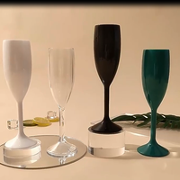 Incassable couleur personnalisée en plastique blanc 8.5oz verres à champagne tasses Gobelet Boisson pour Bar Cuisine Restaurant