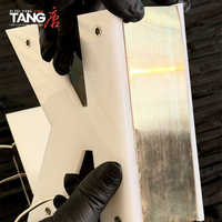 Lettres lumineuses LED sans cadre en or rose électroplaqué, étanches IP65, super lumineuses, à double éclairage, pour enseignes publicitaires