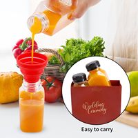 Bouteilles de jus personnalisées en plastique avec bouchons, réutilisables, transparentes, en vrac, pour jus, lait et autres boissons, stock local US